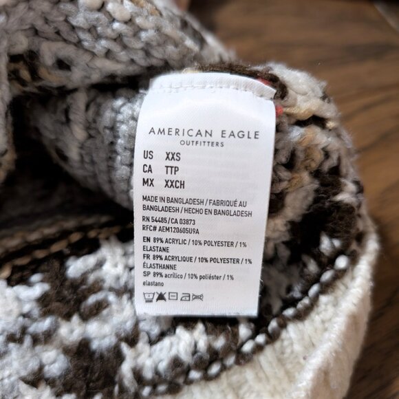 American Eagle Fair Isle knit cardigan sweater size XXS - Picture 12 of 16